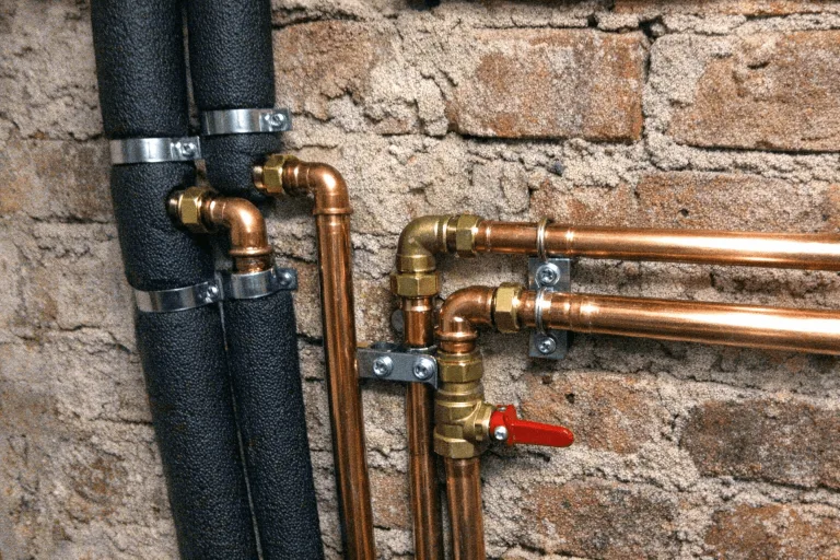 Verlegung einer neuen Leitung für Warmwasser